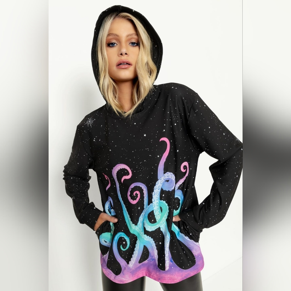 Blackmilk Space Tentacles Hoodie Sweater - Limited